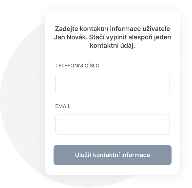 Doplňte kontaktní údaje na vlastníky